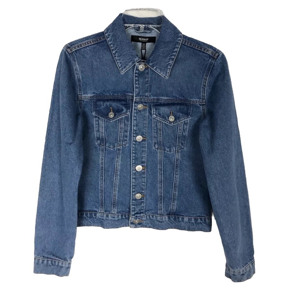 New Hudson Blue‎ Denim Jean Jacket Size Small/Medium S/M Button Front